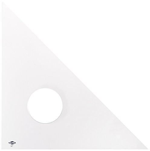 Alvin 12-Inch Clear Professional Acrylic Triangle 45/90 Degrees (131C-12)