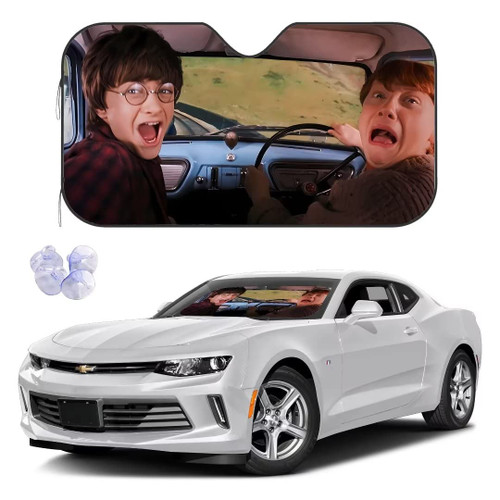 Funny Windshield Sun Shade for Car Truck & SUV - Auto Car Windshield Sun Shade Blocks Uv Rays Sun Visor Protector-Keep Your Vehicle Cool-55 * 30 in