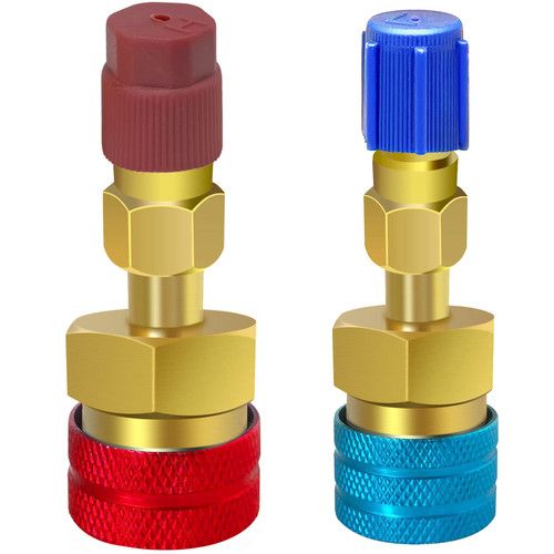 Boltigen R1234YF Quick Coupler, R1234yf to R134a Adapter,1234yf to 134a Adapter High Low Side Connector Conversion Kit for AC Charging R-1234yf Refrigerant Air Conditioning System Hose Fitting