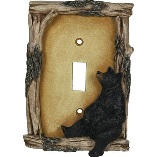 River's Edge Products 617 Bear Single Switch Electrical Cover Plage