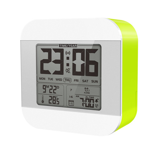 Talking Alarm Clock with Female Voice Broadcast, Smart Talking Clock with Hourly Chime Function, Low Vision Clock for The Blind Visually Impaired Seniors Elderly People (Green Color)