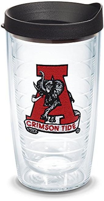 Tervis 1303958 Alabama Crimson Tide Vault Insulated Tumbler with Emblem and Black Lid, 16oz, Clear Tervis 1303958 Alabama Crimson Tide Vault Insulated Tumbler with Emblem and Black Lid, 16oz, Clear