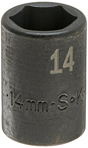 SK Hand Tool 8964 3/8-Inch Drive Standard Impact Socket, 14mm