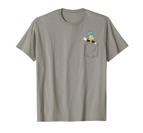 Disney Pinocchio Jiminy Cricket Faux Pocket T-Shirt