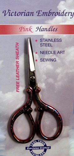 Tooltron Pink Victorian Embroidery Scissors
