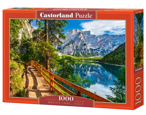 CASTORLAND 1000 Piece Jigsaw Puzzle, Braies Lake, Italy, Landscape Puzzle of Italy with Mountains, Dolomites, South Tyrol, Adult Puzzle, Castorland C-104109-2 CASTORLAND 1000 Piece Jigsaw Puzzle, Braies Lake, Italy, Landscape Puzzle of Italy with Mountains, Dolomites, South Tyrol, Adult Puzzle, Castorland C-104109-2