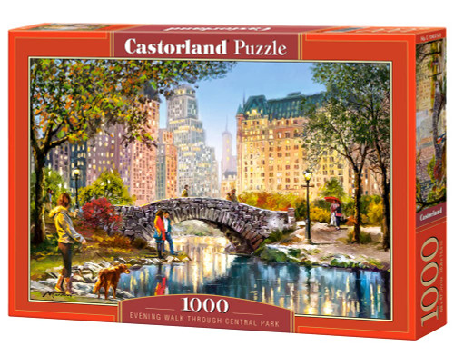 CASTORLAND 1000 Piece Jigsaw Puzzle, Evening Walk Through Central Park, Manhattan Puzzle, New York, USA, Puzzle of New York, Adult Puzzle, Castorland C-104376-2 CASTORLAND 1000 Piece Jigsaw Puzzle, Evening Walk Through Central Park, Manhattan Puzzle, New York, USA, Puzzle of New York, Adult Puzzle, Castorland C-104376-2