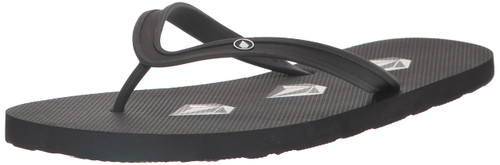 Volcom Men's Rocker Flip Flop Sandal, Stoney Black-New, 12