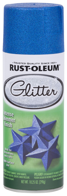 Rust-Oleum 299425 Specialty Glitter Spray Paint, 10.25 Oz, Royal Blue