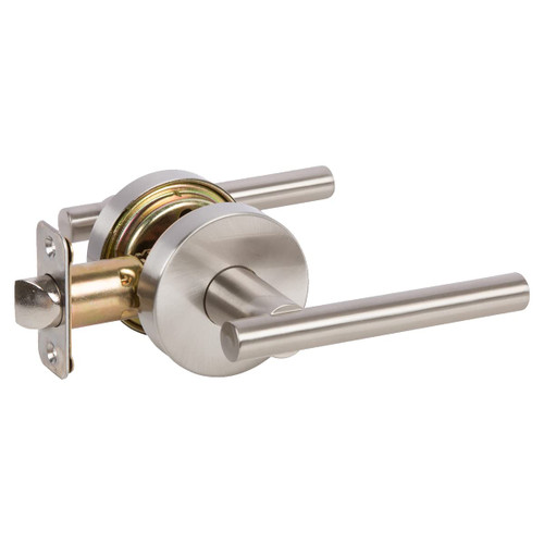 Designers Impressions Kain Design Satin Nickel Passage Euro Door Lever Hardware (Hall and Closet)