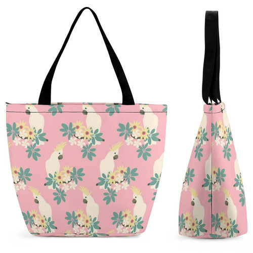 Beautiful Pattern Cockatiel Women's Tote Bags Large Handbags Casual Shoulder Bag For Shopping Outdoor Activity