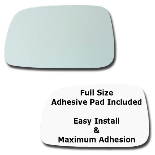 Mirror Glass + Full Size Adhesive Pad for 2007-2011 Toyota Camry Driver Side Replacement (2007 2008 2009 2010 2011 07 08 09 10 11)
