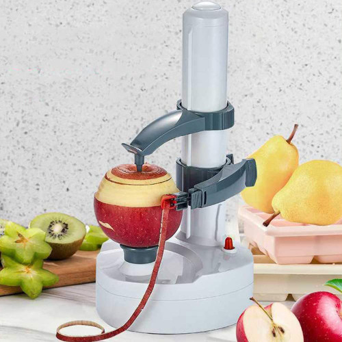Electric Rotato Peeler? Multifunctional Electric Automatic Peeler Stainless Steel Fruit and Vegetable Peeler Machine for Apple and PotatoStainless Steel Kitchen Peeling Tool (White) With two blades Electric Rotato Peeler? Multifunctional Electric Automatic Peeler Stainless Steel Fruit and Vegetable Peeler Machine for Apple and PotatoStainless Steel Kitchen Peeling Tool (White) With two blades