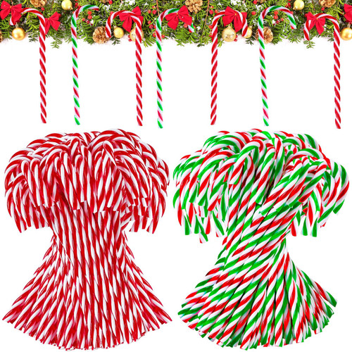 160Pcs Christmas Candy Cane Ornament, 5.9 inch Plastic Christmas Tree Ornaments, Twisted Crutch Candy Canes for Xmas Home Indoor Outdoor Party Decoration 160Pcs Christmas Candy Cane Ornament, 5.9 inch Plastic Christmas Tree Ornaments, Twisted Crutch Candy Canes for Xmas Home Indoor Outdoor Party Decoration
