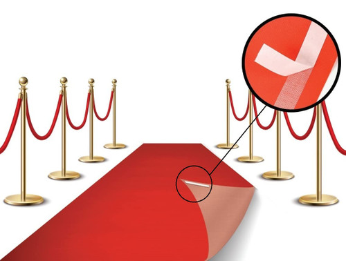 Red Carpet Floor Runner Hollywood Party Decoration Fabric 100 GSM (Red, 2.6x30 Feet)