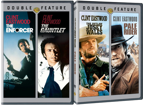 Pale Rider + The Outlaw Josey Wales & The Enforcer + The Gauntlet DVD Western Action Pack 4 Movie Set Clint Eastwood