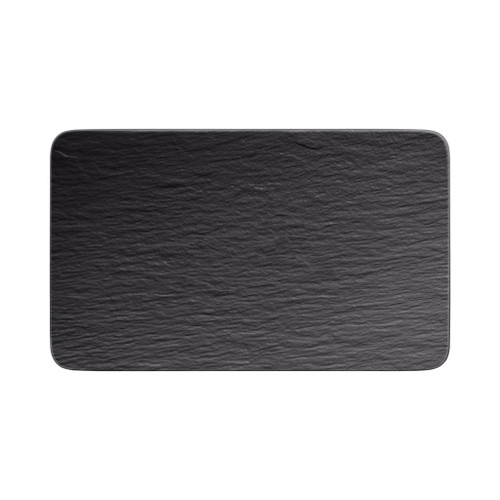 Villeroy & Boch Manufacture Rock Rectangular Multifunction Plate, Premium Porcelain, Dishwasher Safe, Black, 28X17X1,5CM Villeroy & Boch Manufacture Rock Rectangular Multifunction Plate, Premium Porcelain, Dishwasher Safe, Black, 28X17X1,5CM