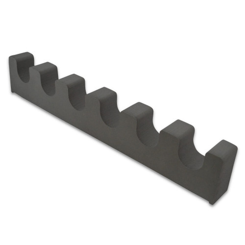 BenchMaster Rifle Rack, Shotgun Safe Storage, 6 Gun Barrel Rest, Secure Gun Holder Organizer, Kydex and High-Density Foam, No Metal, Lightweight, Sturdy, No Flex, Made in USA, Black, (BMWRBR6)
