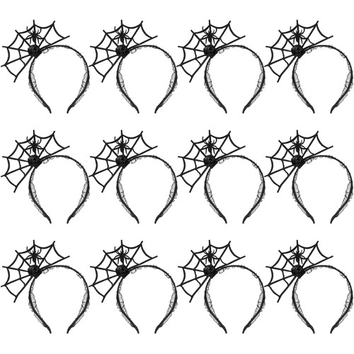 Crowye 12 Pcs Halloween Headband Devil Spider Headpiece for Women Halloween Costume Headwear Spider Web Hair Hoop Black Festival Headdress Halloween Accessories for Cosplay Party Crowye 12 Pcs Halloween Headband Devil Spider Headpiece for Women Halloween Costume Headwear Spider Web Hair Hoop Black Festival Headdress Halloween Accessories for Cosplay Party