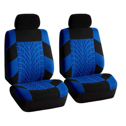 FH Group Car Seat Covers Front Seats Only Blue Travel Master Seat Covers Automotive Seat Covers, Airbag Compatible Universal Fit Interior Accessories Cars Trucks SUV Car Accessories Protector