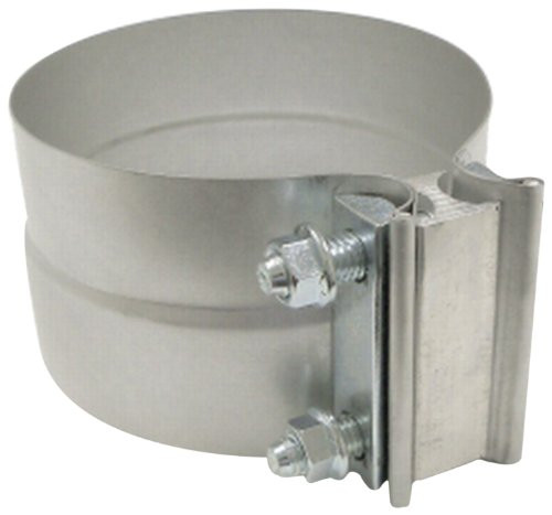SmartParts 100450 4.5" Lap Joint Preformed Aluminized Steel Exhaust Band Clamp with I Block