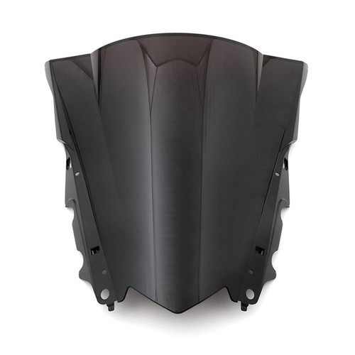 Motorcycle Front Windscreen Windshield Protection ABS Plastic Wind Deflector Fit for Yamaha R25 R3 2014-2018 (Black)