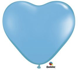 Pioneer Balloon Company Heart Shaped Latex Balloon, 6", Standard Pale Blue, Pack of 100