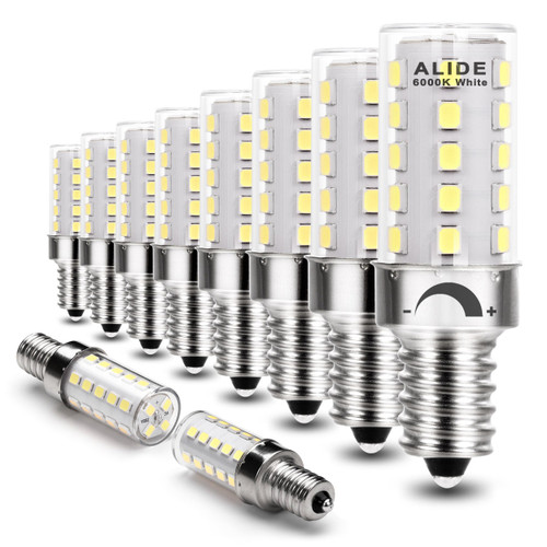ALIDE Dimmable E12 Led Bulbs 6000k Daylight White 5W,Replace 40 Watt E12 Halogen Equivalent,T6 Base 120V E12 C7 LED Candelabra Bulbs Bright White for Ceiling Fan Chandelier Lighting,450lm(10Pack) ALIDE Dimmable E12 Led Bulbs 6000k Daylight White 5W,Replace 40 Watt E12 Halogen Equivalent,T6 Base 120V E12 C7 LED Candelabra Bulbs Bright White for Ceiling Fan Chandelier Lighting,450lm(10Pack)