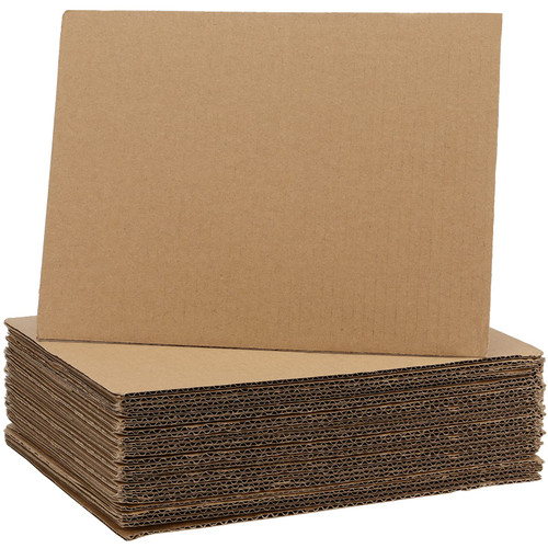 HOZEON 70 Pack 8.5 x 11 Inch Brown Corrugated Cardboard Sheets, 1/8 Inch Thick Cardboard Sheets, Flat Cardboard Inserts Corrugated Cardboard Pads for Packing, Mailing, DIY Crafts