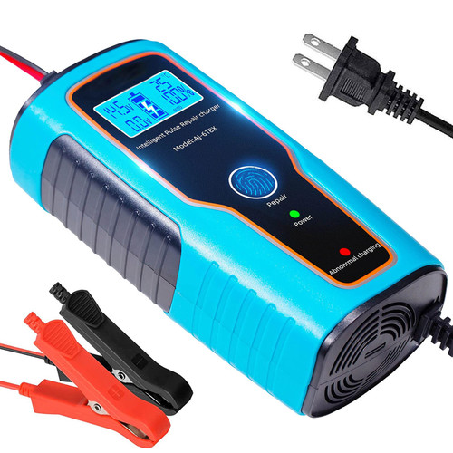 THKULKME Car Battery Charger 6 Amp 12V, Automatic Battery Maintainer Trickle Charger, Pulse Repair Battery Charger for Car, Motorcycle, Lawn Mower, Boat Marine Lead Acid Batteries