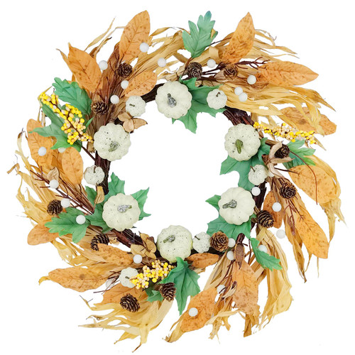 20'' Fall Wreath for Front Door Maple Leaves Pine Cones Berry Pumpkin Autumn Wreath Handcrafted Grapevine Base Wreath for Thanksgiving Harvest Farmhouse Window Home Fall Decorations 20'' Fall Wreath for Front Door Maple Leaves Pine Cones Berry Pumpkin Autumn Wreath Handcrafted Grapevine Base Wreath for Thanksgiving Harvest Farmhouse Window Home Fall Decorations