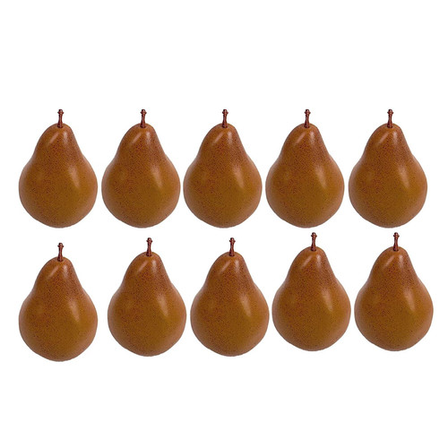 Emivery 10Pcs Fake Pear Artificial Fruits, Faux Brown Pear Lifelike Pear Simulation Fruits for Home Shop Supermarket Kitchen Party Decoration Photography Props Emivery 10Pcs Fake Pear Artificial Fruits, Faux Brown Pear Lifelike Pear Simulation Fruits for Home Shop Supermarket Kitchen Party Decoration Photography Props