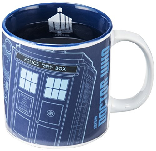 Vandor 16261 Doctor Who 20 Ounce Heat Reactive Ceramic Mug, Blue