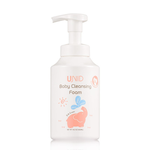 UNID Baby Cleansing Foam (420ml), Plant-based and Tear Free Formula, The Most Gentle Cleansing Foam for Babies
