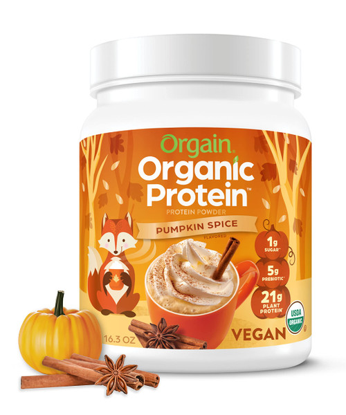 Orgain Organic Vegan Protein Powder, Pumpkin Spice - 21g Plant Based Protein, Gluten Free, Dairy Free, Lactose Free, Soy Free, No Sugar Added, Kosher, For Smoothies & Shakes - 1.02lb Orgain Organic Vegan Protein Powder, Pumpkin Spice - 21g Plant Based Protein, Gluten Free, Dairy Free, Lactose Free, Soy Free, No Sugar Added, Kosher, For Smoothies & Shakes - 1.02lb