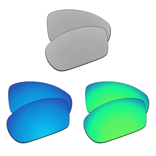 EZReplace Lenses Replacement Compatible with Electric Tech One Sunglasses (Polarized Lenses) - Fits Electric Tech One Frame (Metal Silver+Ice Blue+Spring Green)