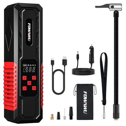 FOWAWU 7800mAh 150PSI Tire Inflator Portable Air Compressor,Air Pump for Car Tires,Portable Air Pump with Pressure Gauge Emergency Light DC 12V Auto Shut-Off,Tire Pump for Car Motor Ball, Bike Pump FOWAWU 7800mAh 150PSI Tire Inflator Portable Air Compressor,Air Pump for Car Tires,Portable Air Pump with Pressure Gauge Emergency Light DC 12V Auto Shut-Off,Tire Pump for Car Motor Ball, Bike Pump