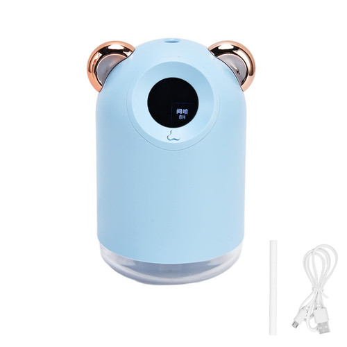 Mini Humidifier USB Charging 2 Modes - Silent Portable Desk Air Humidifier with Night Light for Car Bedroom Office - Humidifiers for Bedroom Oil Diffuser - Small Air Humidifier