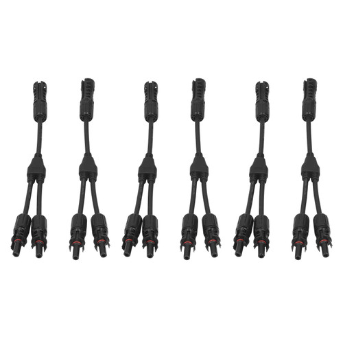 Solar Panel Connectors, High Strength Y Branch Parallel Solar Panel Adaptor Y Branch Parallel Adapter Cable Wire Plug Tool Kit for Solar Panel