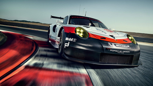 Iconic Arts Supercar- Porsche 911-RSR Laminated 24x36 Poster
