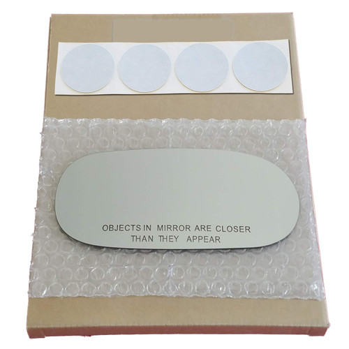 Mirror Glass Replacement + Adhesive Pads for 1997-2004 Chevrolet Corvette Passenger Side (1997 1998 1999 2000 2001 2002 2003 2004 97 98 99 00 01 02 03 04)