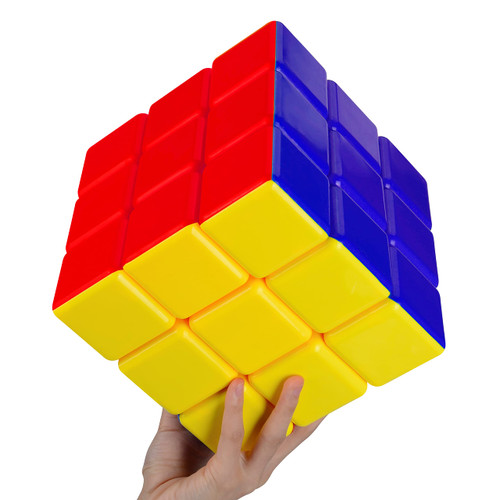 Super 3x3 Speed Cube, Stickerless 3x3 Large Cube Toy for Collection and Display (18cm)