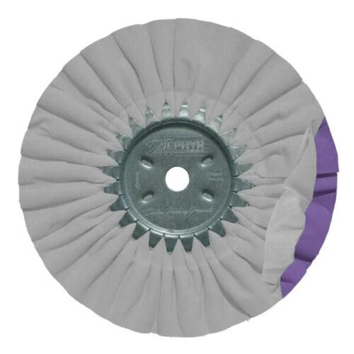 Zephyr White and Purple Airway Buffing Wheel 10 in AWW58-10CC