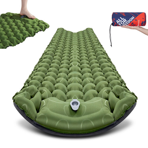AKSOUL Camping Sleeping Pad Ultralight: Self Inflating Air Mattress, Compact & Lightweight, Wide Insulated Inflatable Camp Mat for Outdoor, Hiking, Tent, Backpacking(3.1inch Thick)