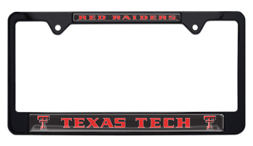 Texas Tech Red Raiders Black License Plate Frame