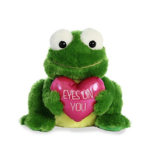 Aurora World Val Sayings Eyes on You Frog Plush Animal, Multicolor, 9.5"