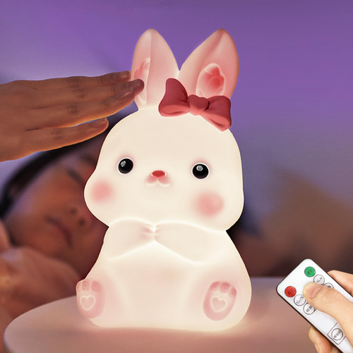 LEDHOLYT Kids Night Light, Cute Soft Bunny Silicone Light with Remote Control, Kawaii Animal Bedside Lamp for Women and Girls, Bunny Night Light for Toddler Bedrooms and Children's Rooms LEDHOLYT Kids Night Light, Cute Soft Bunny Silicone Light with Remote Control, Kawaii Animal Bedside Lamp for Women and Girls, Bunny Night Light for Toddler Bedrooms and Children's Rooms