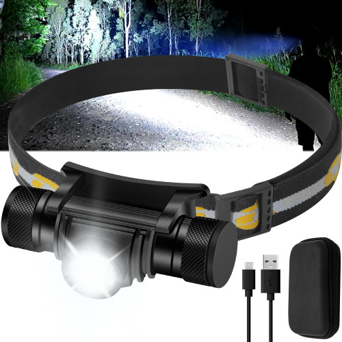 Headlamp Rechargeable, 1200 Lumen Zoomable LED Head Lamp for Adults, IP66 Waterproof Rechargeable Headlight with 9 Modes, Super Bright Head Flashlight with 2600 mAh for Outdoor Camping Hiking Running Headlamp Rechargeable, 1200 Lumen Zoomable LED Head Lamp for Adults, IP66 Waterproof Rechargeable Headlight with 9 Modes, Super Bright Head Flashlight with 2600 mAh for Outdoor Camping Hiking Running