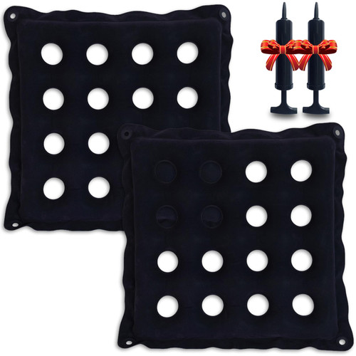 KriToy 2PCS Inflatable Seat Cushions for Pressure Relief - Ideal Waffle Cushion for Prolonged Sitting - Wheelchair Cushion for Pressure Sore - Ideal Seat Cushion with with Inflatable Pump - Purple KriToy 2PCS Inflatable Seat Cushions for Pressure Relief - Ideal Waffle Cushion for Prolonged Sitting - Wheelchair Cushion for Pressure Sore - Ideal Seat Cushion with with Inflatable Pump - Purple