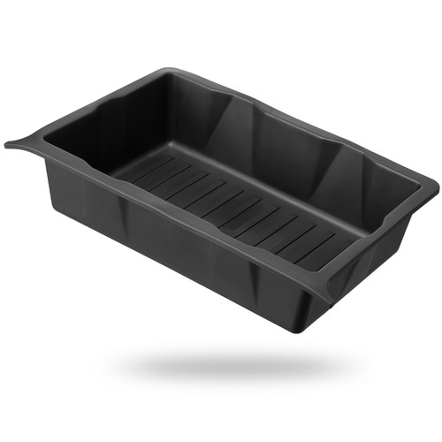 TSEEDL Under Seat Storage Box Organizer for Tesla Model Y, TPE Hidden Tray Drawer Front Under Seat Storage Bin, Model Y Organizer Accessories 2020-2023